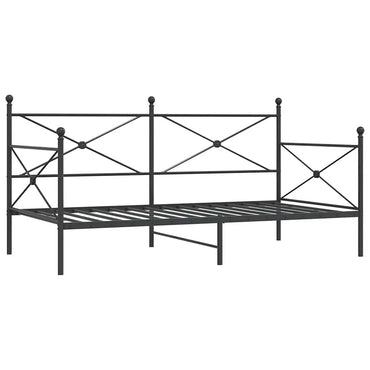 vidaXL Etagenbett ohne Matratze Schwarz 107x203 cm Stahl
