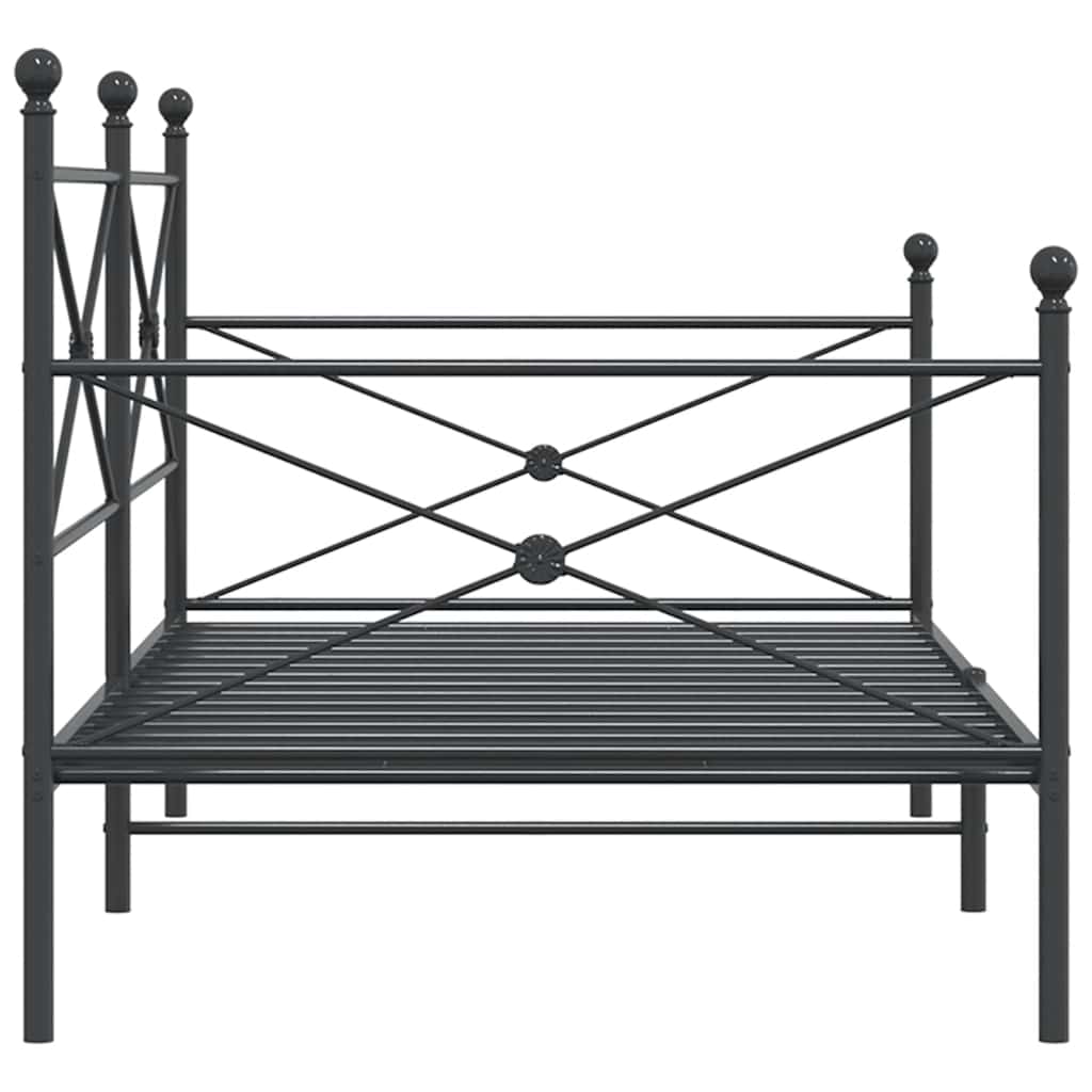 vidaXL Etagenbett ohne Matratze Schwarz 107x203 cm Stahl