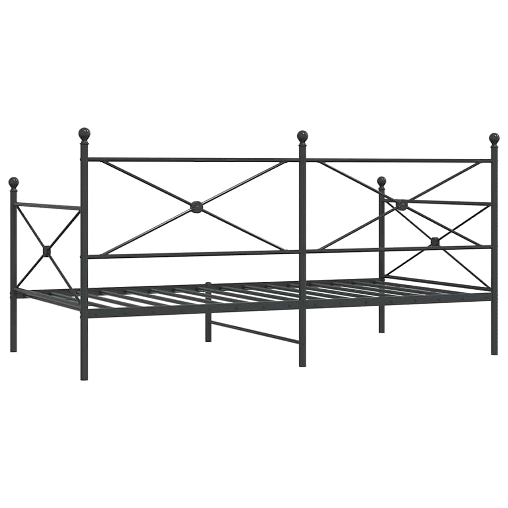 vidaXL Etagenbett ohne Matratze Schwarz 107x203 cm Stahl