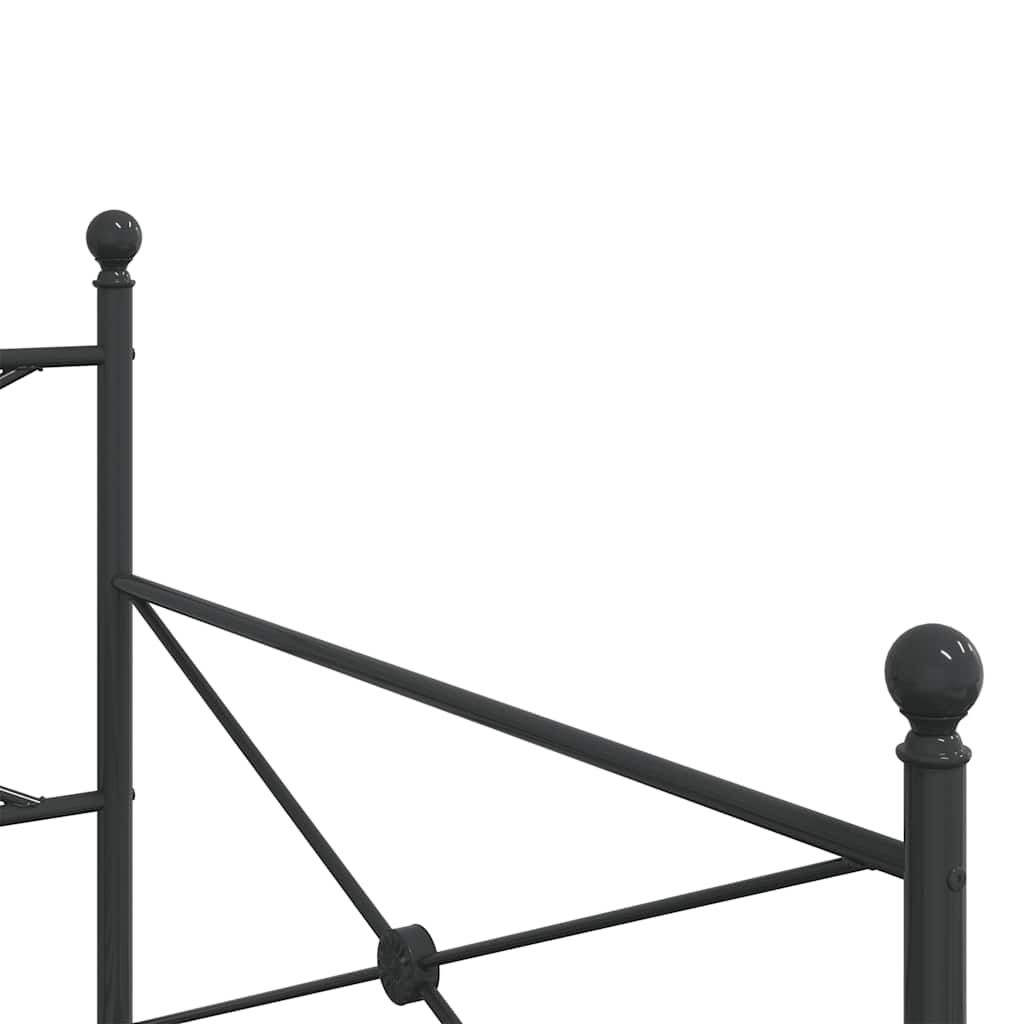 vidaXL Etagenbett ohne Matratze Schwarz 107x203 cm Stahl