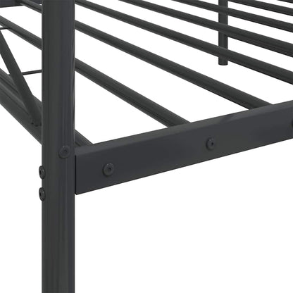 vidaXL Etagenbett ohne Matratze Schwarz 107x203 cm Stahl