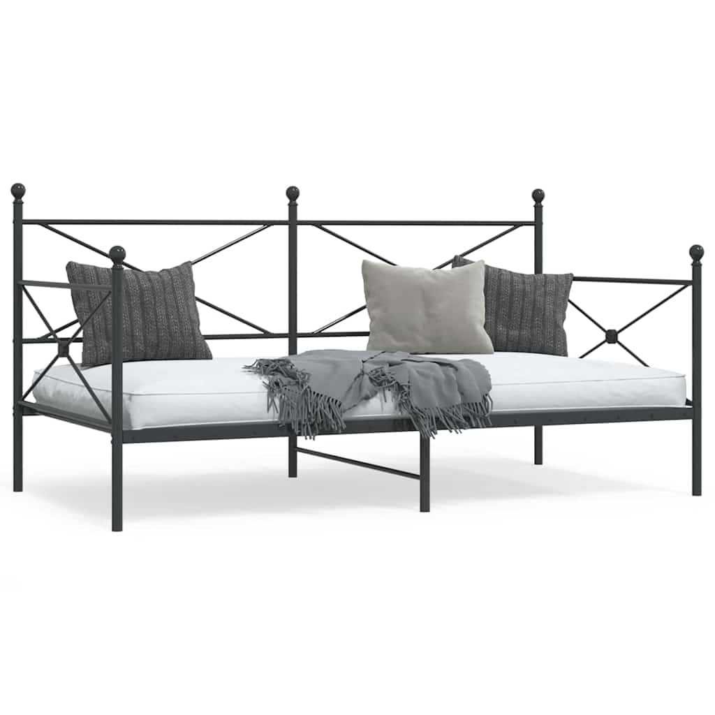 vidaXL Etagenbett ohne Matratze Schwarz 107x203 cm Stahl