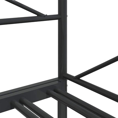 vidaXL Tagesbett Ausziehbar ohne Matratze Schwarz 75x190 cm Stahl