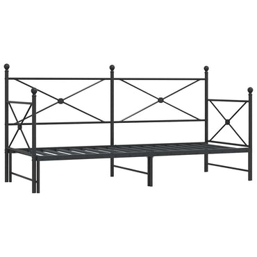 vidaXL Lit de jour gigogne sans matelas Noir 90x190 cm Acier