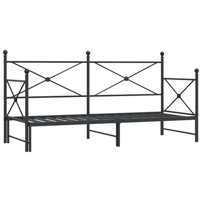 vidaXL Lit de jour gigogne sans matelas Noir 90x190 cm Acier
