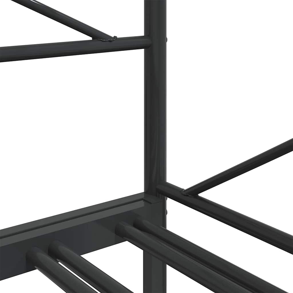 vidaXL Lit de jour gigogne sans matelas Noir 90x190 cm Acier