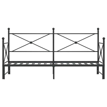 vidaXL Lit de jour gigogne sans matelas Noir 90x190 cm Acier