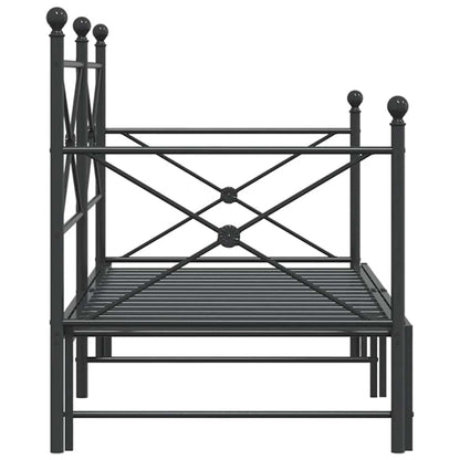 vidaXL Lit de jour gigogne sans matelas Noir 90x190 cm Acier