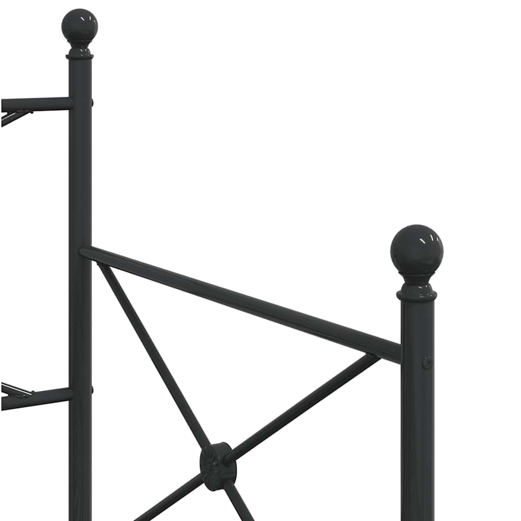 vidaXL Lit de jour gigogne sans matelas Noir 90x190 cm Acier