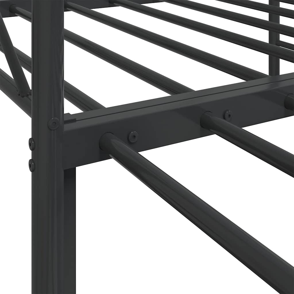 vidaXL Lit de jour gigogne sans matelas Noir 90x190 cm Acier