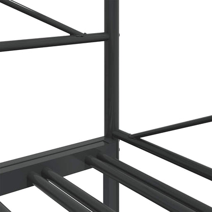 vidaXL Tagesbett Ausziehbar ohne Matratze Schwarz 100x200 cm Stahl