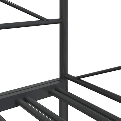 vidaXL Tagesbett Ausziehbar ohne Matratze Schwarz 107x203 cm Stahl