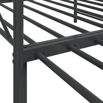 vidaXL Tagesbett Ausziehbar ohne Matratze Schwarz 107x203 cm Stahl