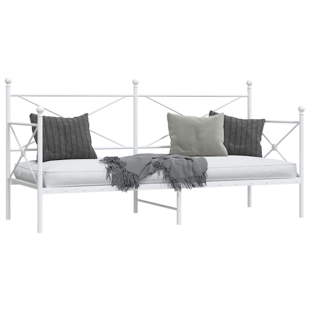 vidaXL Tagesbett ohne Matratze Weiß 80x200 cm Stahl