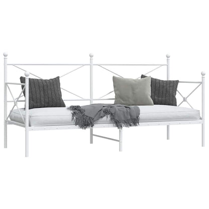 vidaXL Tagesbett ohne Matratze Weiß 80x200 cm Stahl