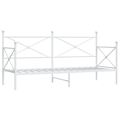 vidaXL Tagesbett ohne Matratze Weiß 90x190 cm Stahl