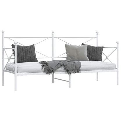 vidaXL Tagesbett ohne Matratze Weiß 90x190 cm Stahl