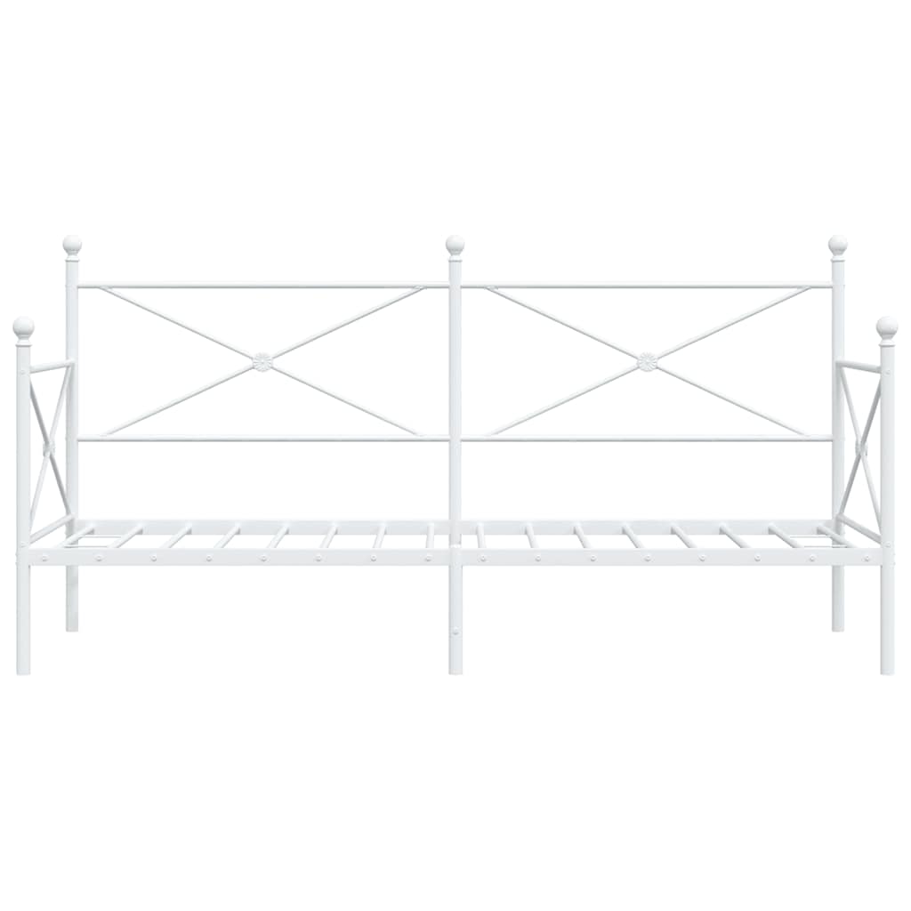 vidaXL Tagesbett ohne Matratze Weiß 90x190 cm Stahl