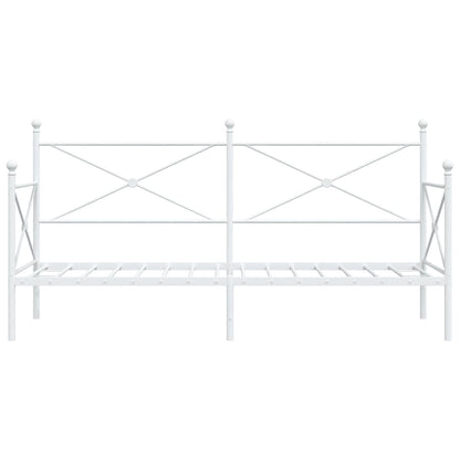 vidaXL Tagesbett ohne Matratze Weiß 90x190 cm Stahl