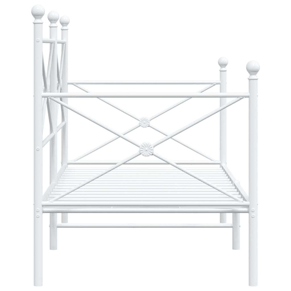 vidaXL Tagesbett ohne Matratze Weiß 90x190 cm Stahl