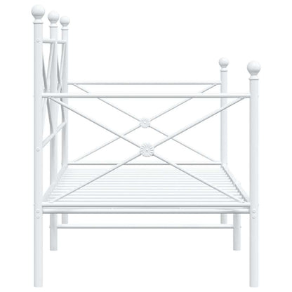 vidaXL Tagesbett ohne Matratze Weiß 90x190 cm Stahl