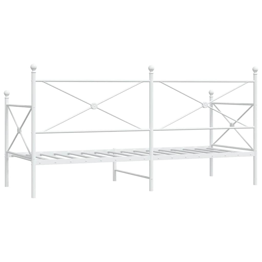 vidaXL Tagesbett ohne Matratze Weiß 90x190 cm Stahl