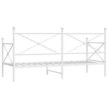 vidaXL Tagesbett ohne Matratze Weiß 90x190 cm Stahl