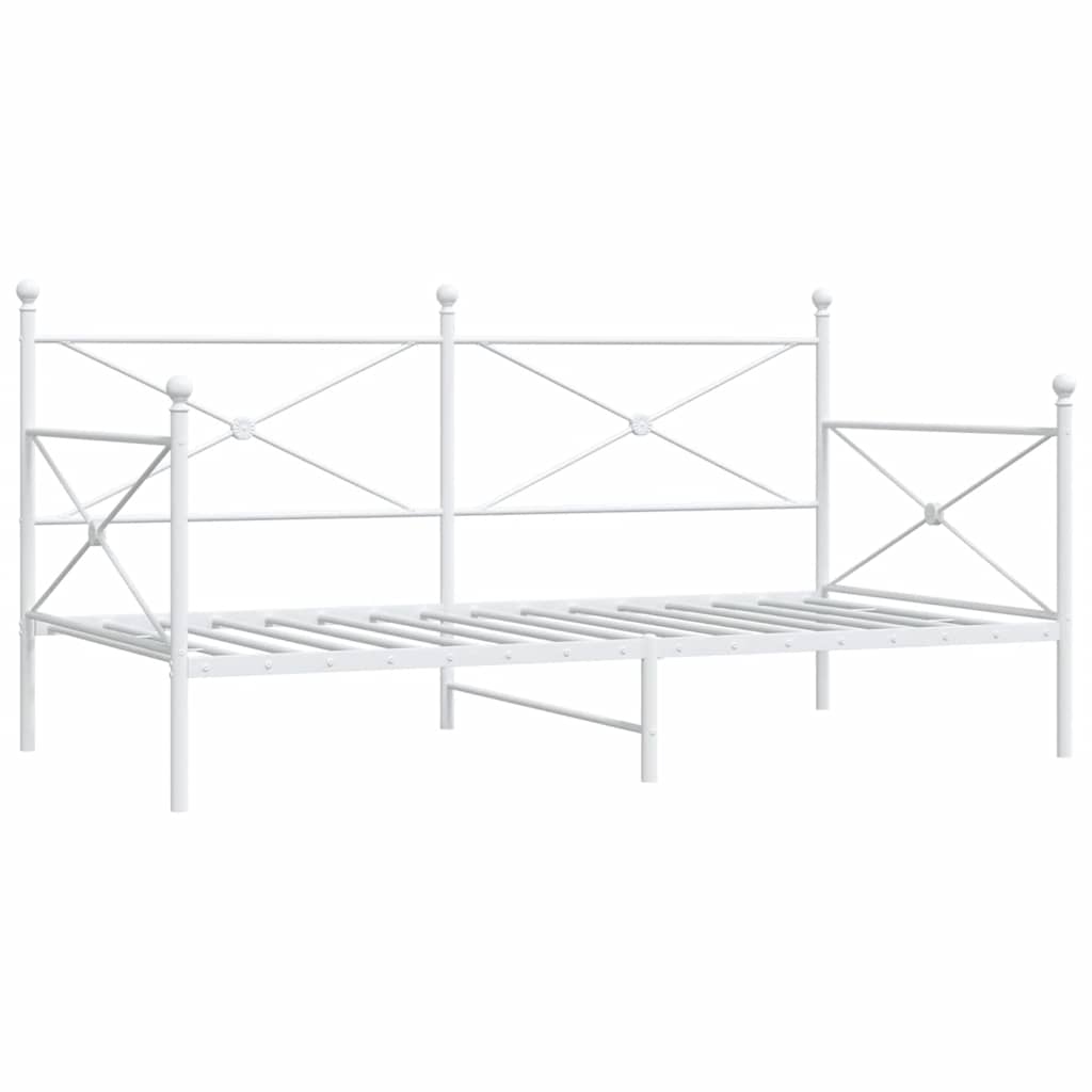vidaXL Tagesbett ohne Matratze Weiß 100x190 cm Stahl