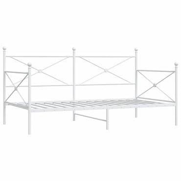 vidaXL Tagesbett ohne Matratze Weiß 100x190 cm Stahl