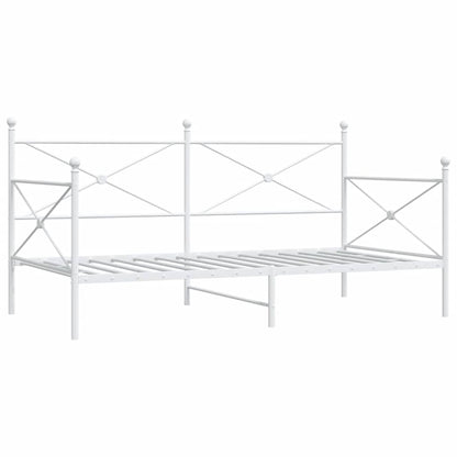 vidaXL Tagesbett ohne Matratze Weiß 100x190 cm Stahl