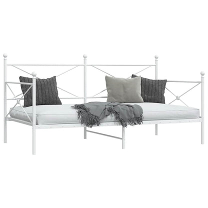 vidaXL Tagesbett ohne Matratze Weiß 100x190 cm Stahl