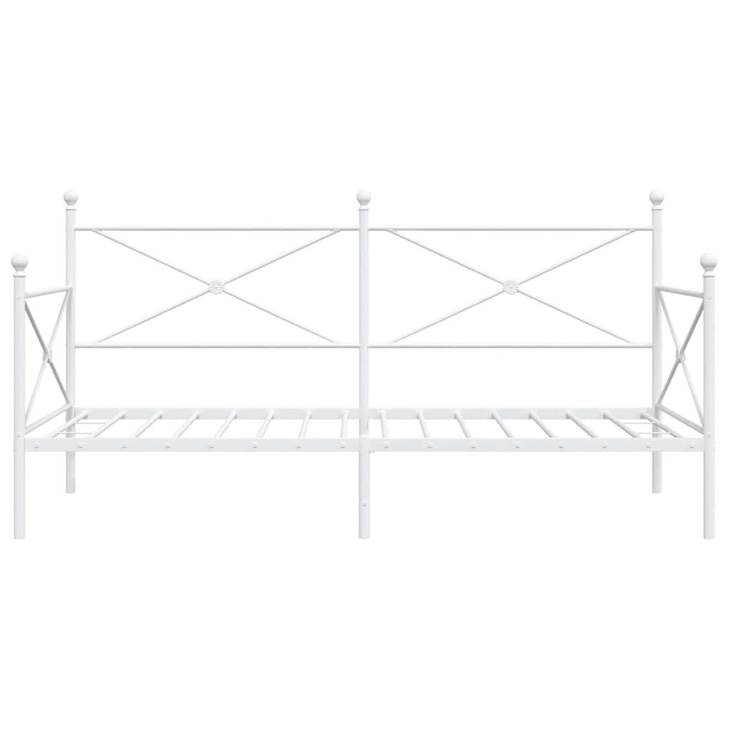 vidaXL Tagesbett ohne Matratze Weiß 100x190 cm Stahl