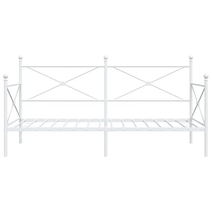 vidaXL Tagesbett ohne Matratze Weiß 100x190 cm Stahl