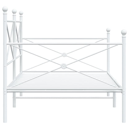 vidaXL Tagesbett ohne Matratze Weiß 100x190 cm Stahl