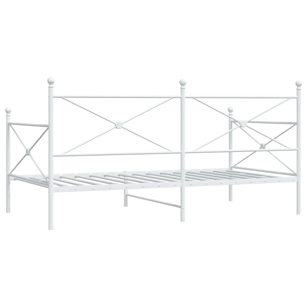 vidaXL Tagesbett ohne Matratze Weiß 100x190 cm Stahl