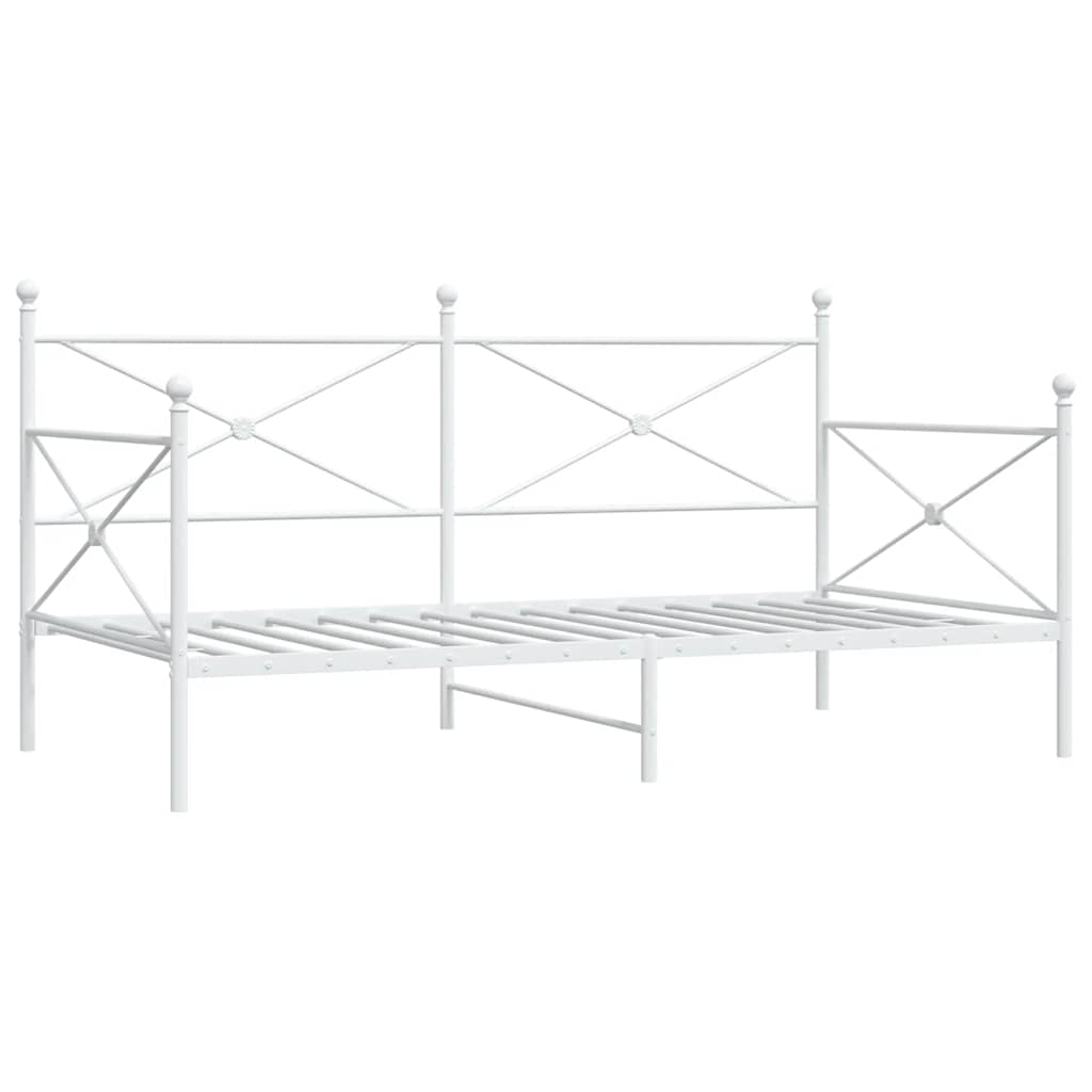 vidaXL Tagesbett ohne Matratze Weiß 107x203 cm Stahl