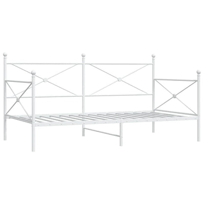 vidaXL Tagesbett ohne Matratze Weiß 107x203 cm Stahl