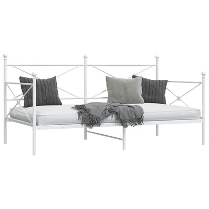 vidaXL Tagesbett ohne Matratze Weiß 107x203 cm Stahl