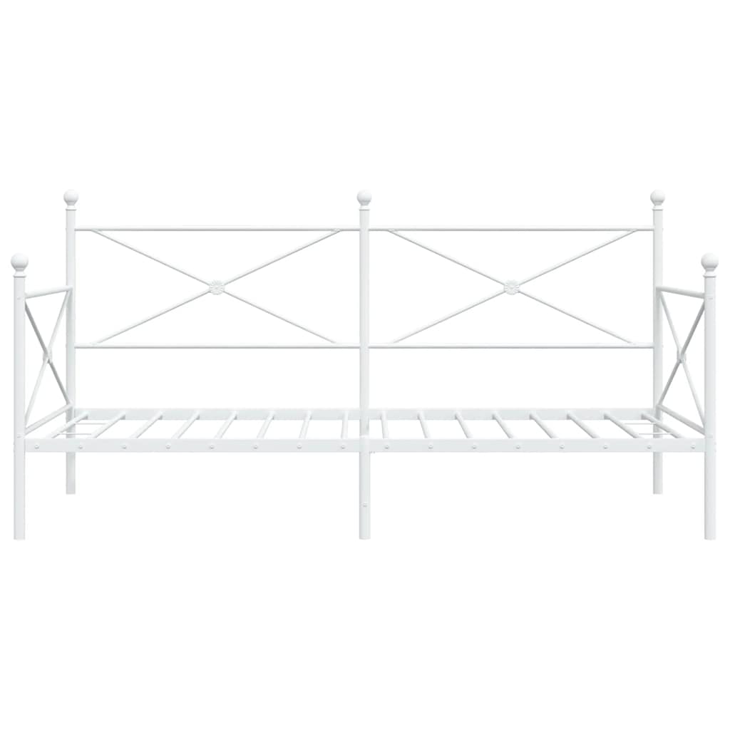 vidaXL Tagesbett ohne Matratze Weiß 107x203 cm Stahl