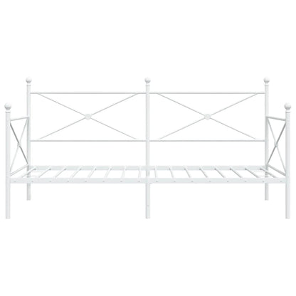 vidaXL Tagesbett ohne Matratze Weiß 107x203 cm Stahl