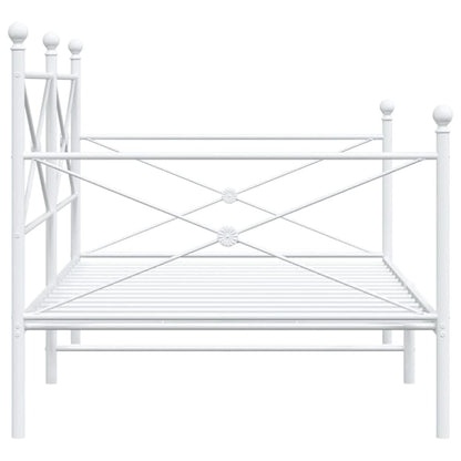 vidaXL Tagesbett ohne Matratze Weiß 107x203 cm Stahl