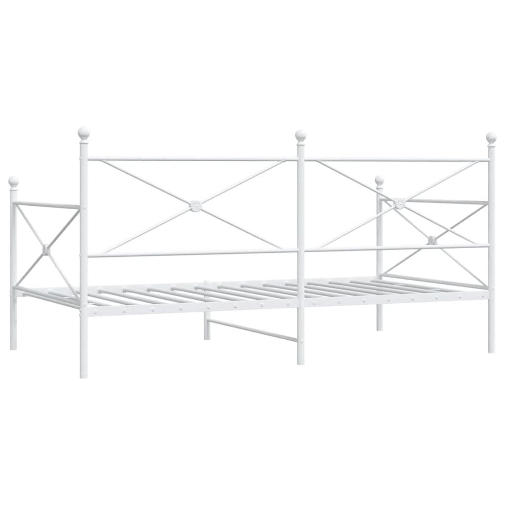vidaXL Tagesbett ohne Matratze Weiß 107x203 cm Stahl