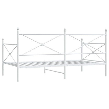 vidaXL Tagesbett ohne Matratze Weiß 107x203 cm Stahl