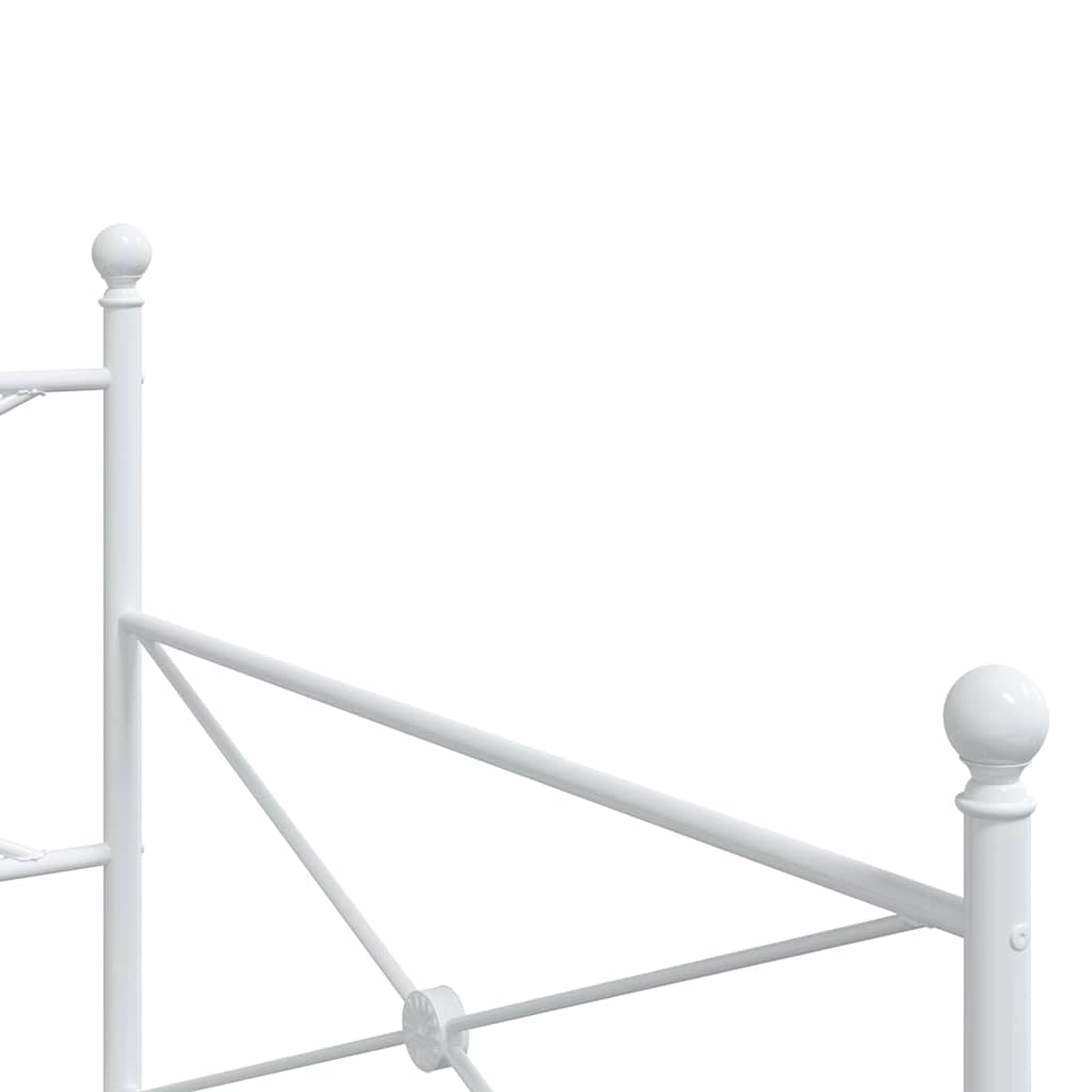 vidaXL Tagesbett ohne Matratze Weiß 107x203 cm Stahl
