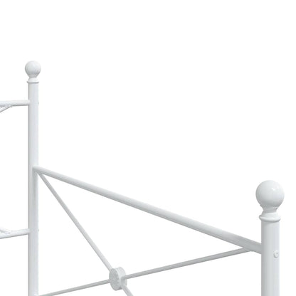 vidaXL Tagesbett ohne Matratze Weiß 107x203 cm Stahl