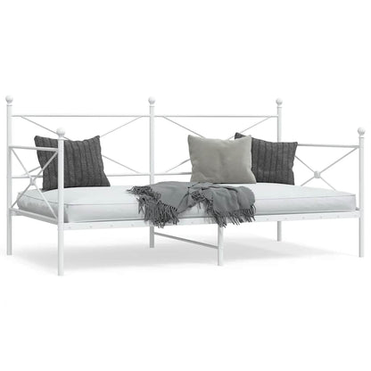 vidaXL Tagesbett ohne Matratze Weiß 107x203 cm Stahl
