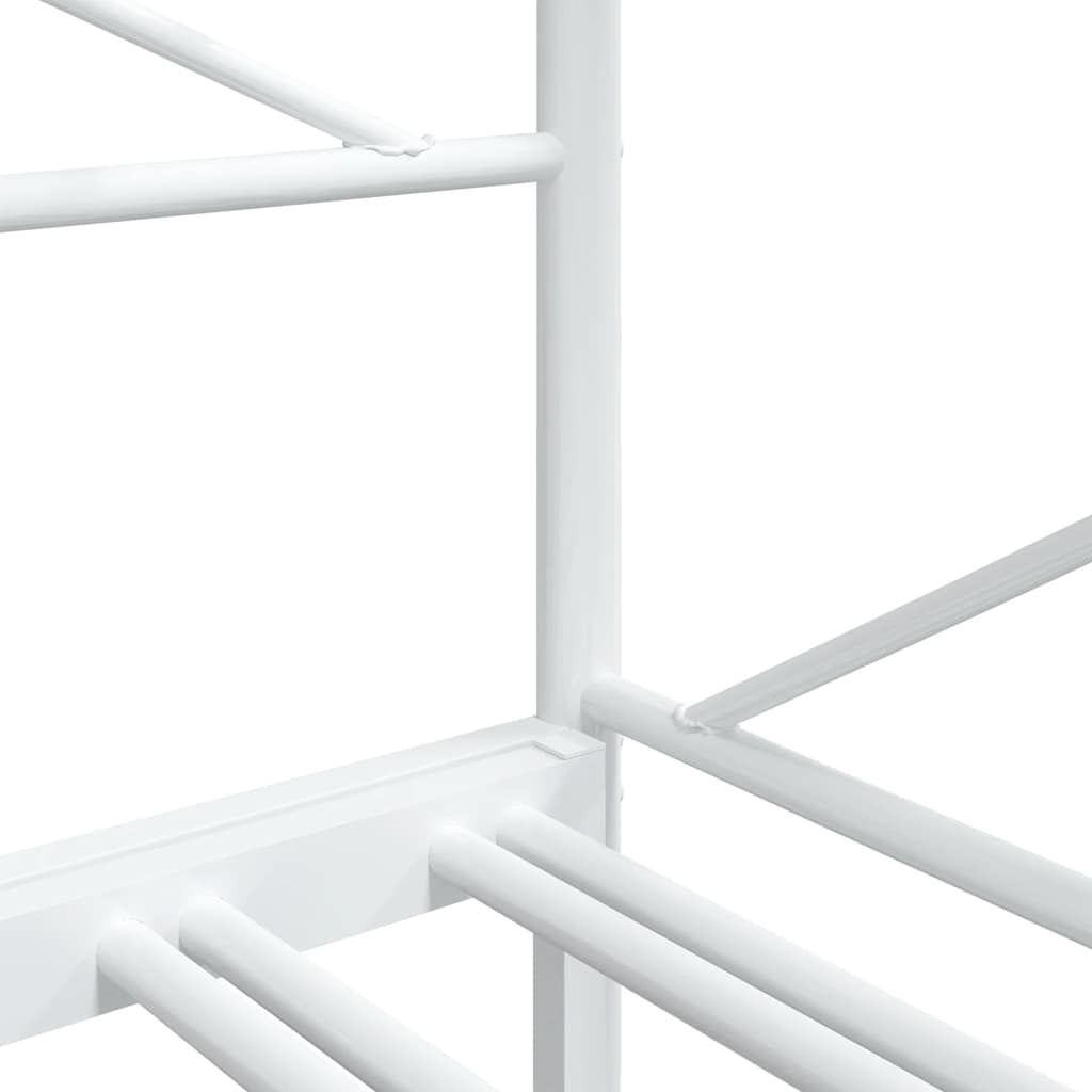 vidaXL Tagesbett Ausziehbar ohne Matratze Weiß 75x190 cm Stahl
