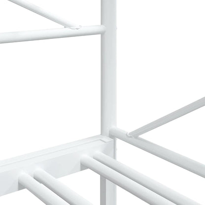 vidaXL Tagesbett Ausziehbar ohne Matratze Weiß 75x190 cm Stahl
