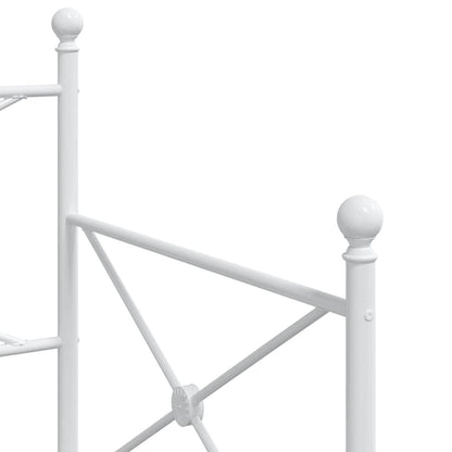 vidaXL Tagesbett Ausziehbar ohne Matratze Weiß 75x190 cm Stahl