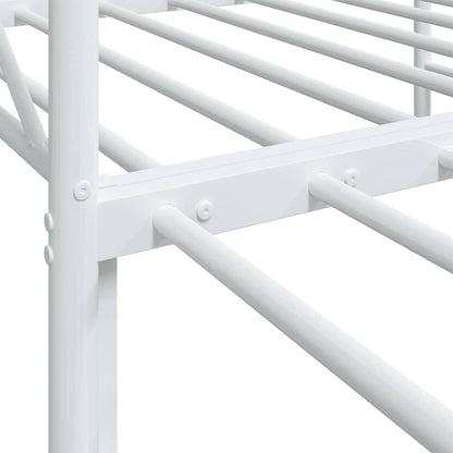 vidaXL Tagesbett Ausziehbar ohne Matratze Weiß 75x190 cm Stahl